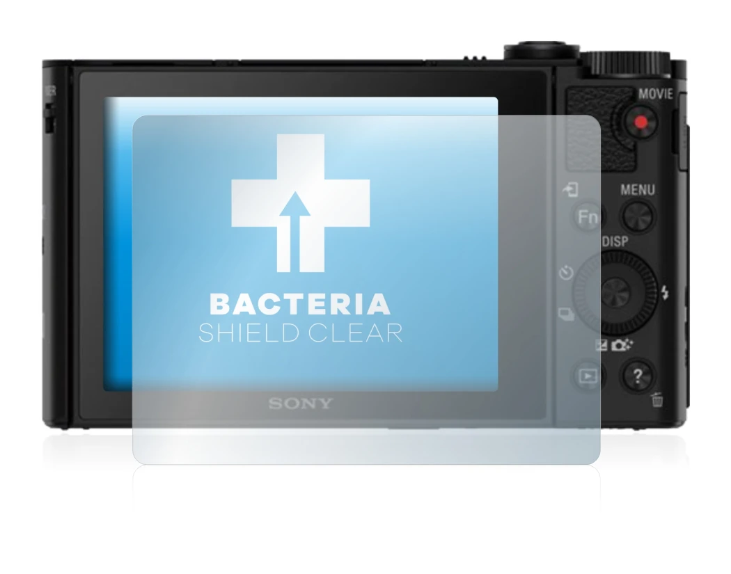 Image of the device Sony Cyber-Shot DSC-HX80 with a wide variety of screen protectors.