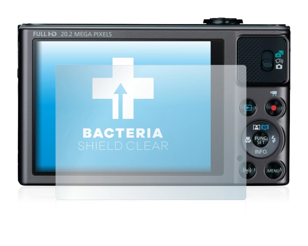 Image of the device Canon PowerShot SX620 HS with a wide variety of screen protectors.