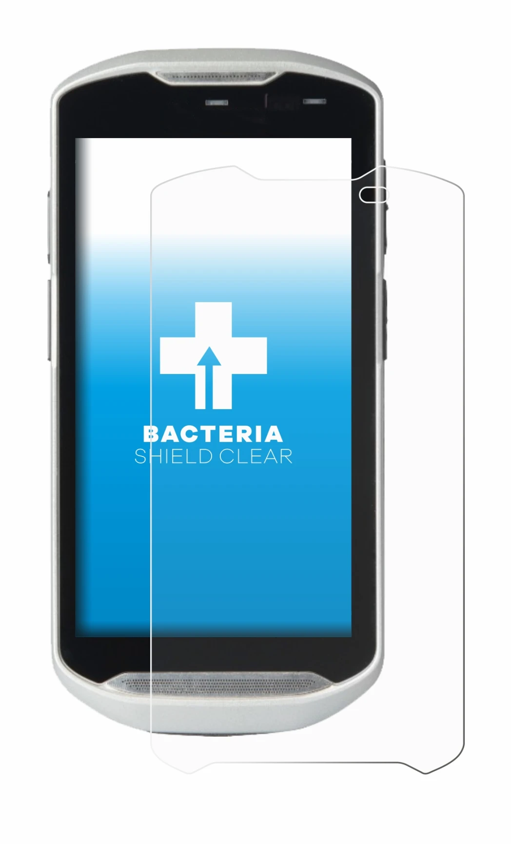 Image of the device Zebra TC51 with a wide variety of screen protectors.