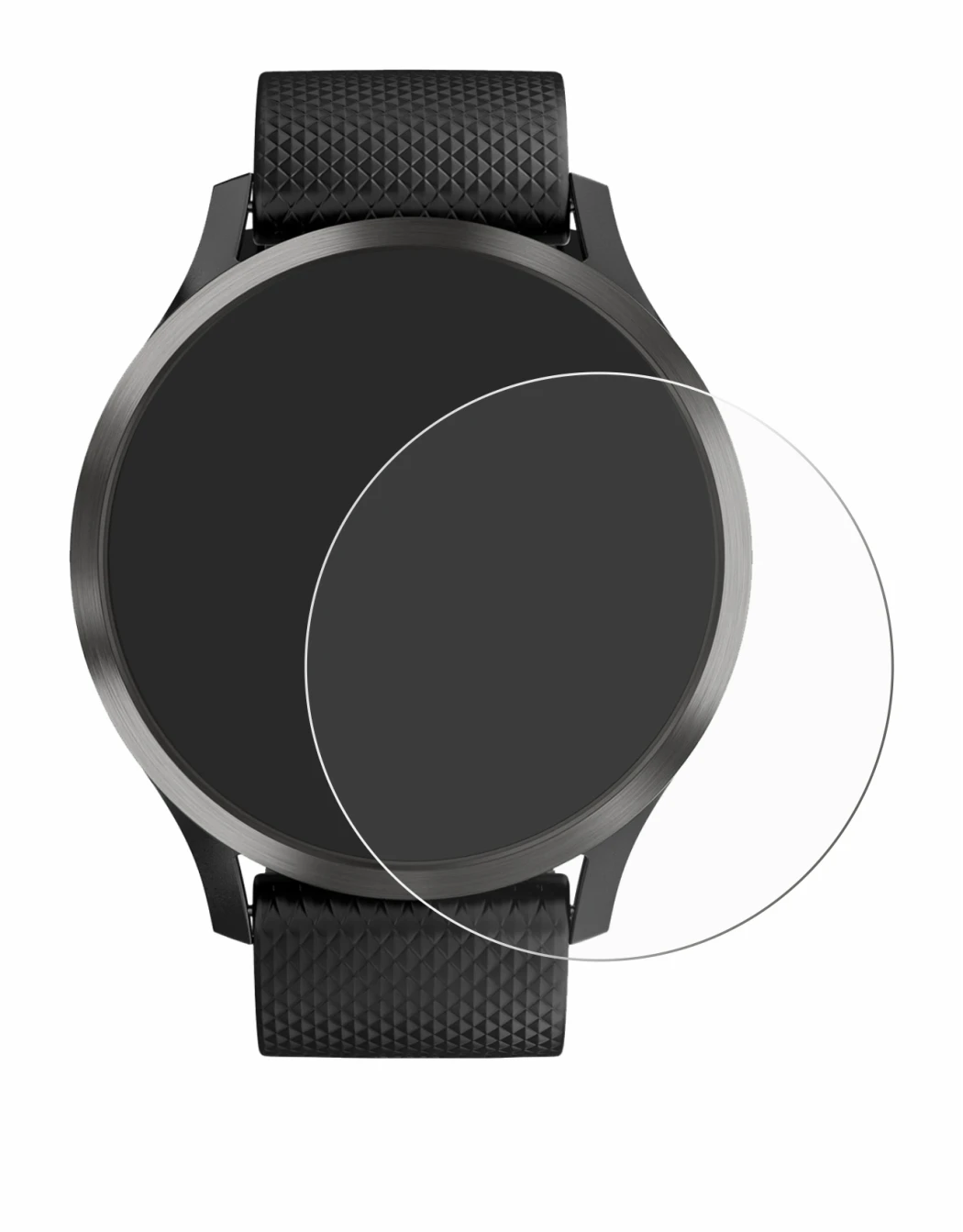 Image of the device Garmin vivomove HR with a wide variety of screen protectors.