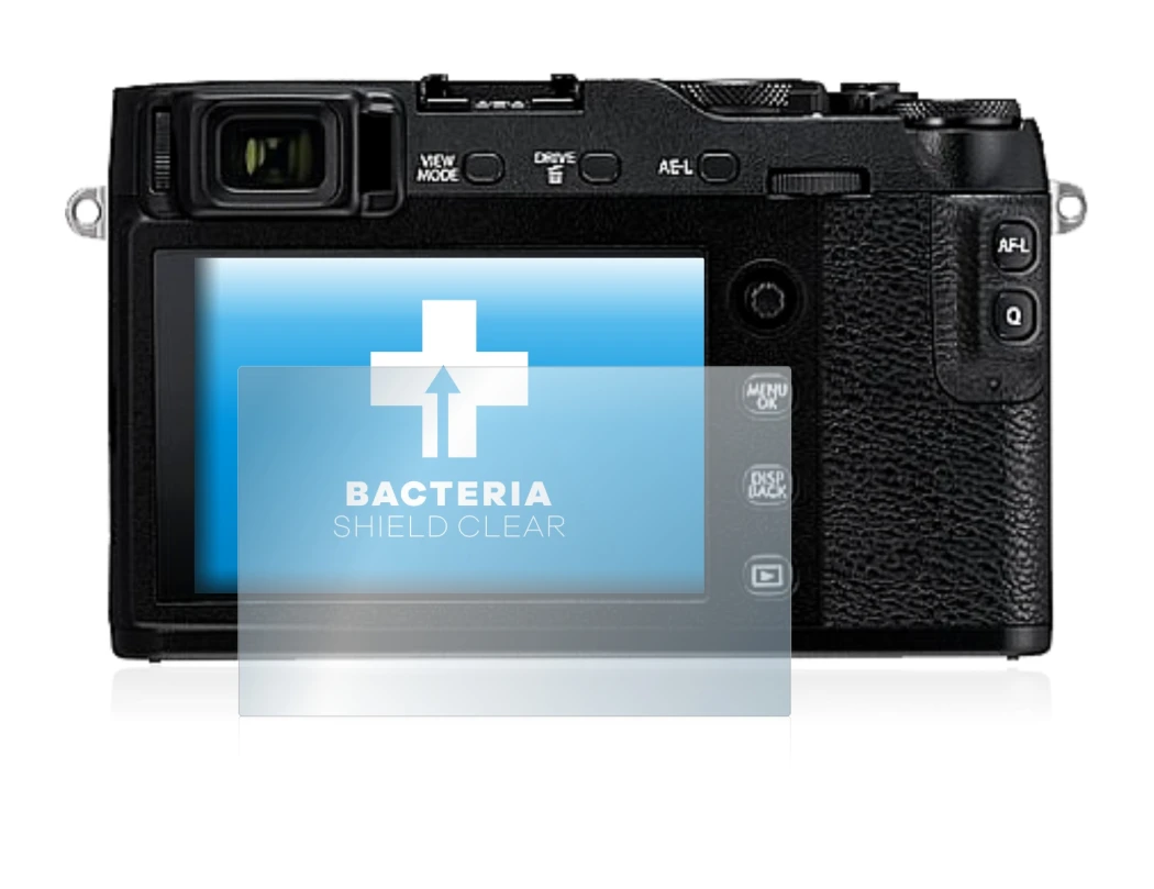 Image of the device Fujifilm X-E3 with a wide variety of screen protectors.