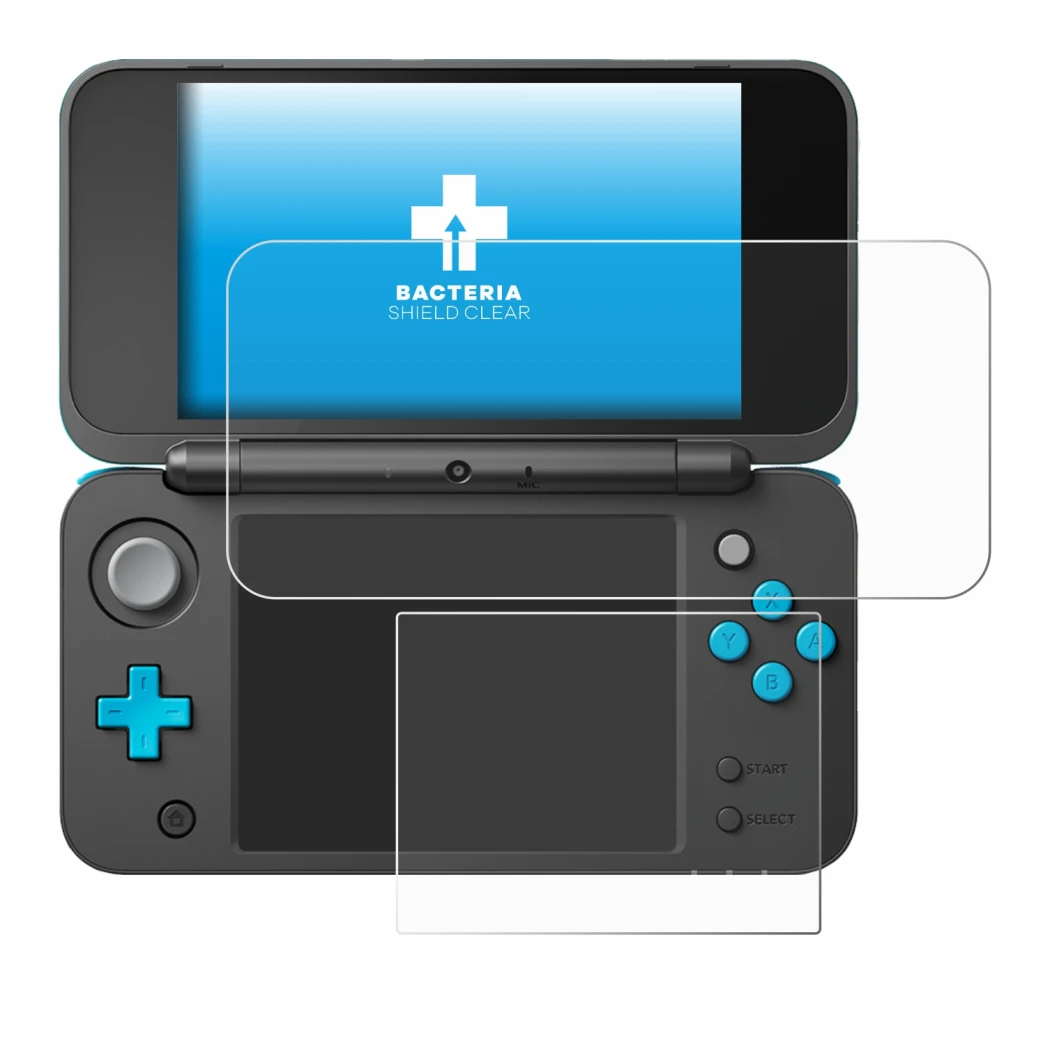 Image of the device New Nintendo 2DS XL with a wide variety of screen protectors.