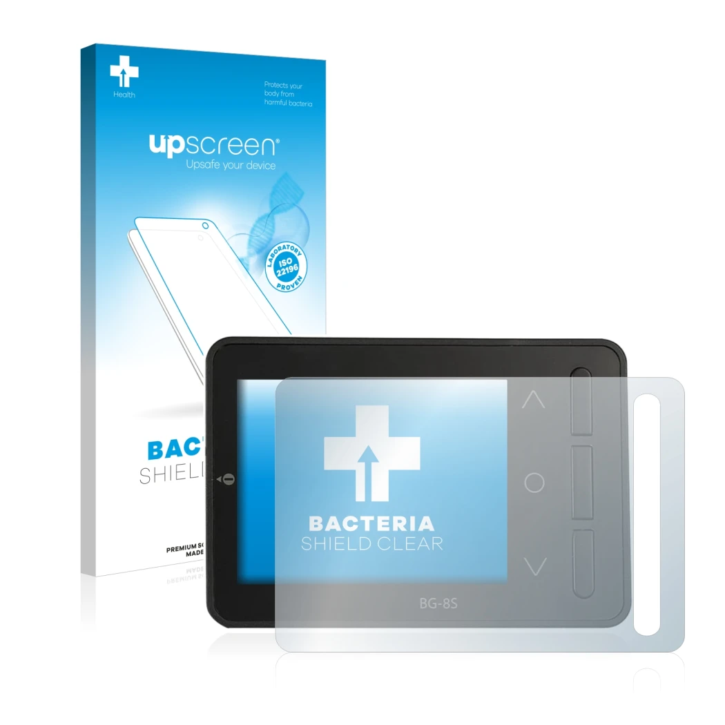 Front side of a product packaging with the brand logo upscreen. Next to it is the device ISDT BG-8S shown with the correspondi
