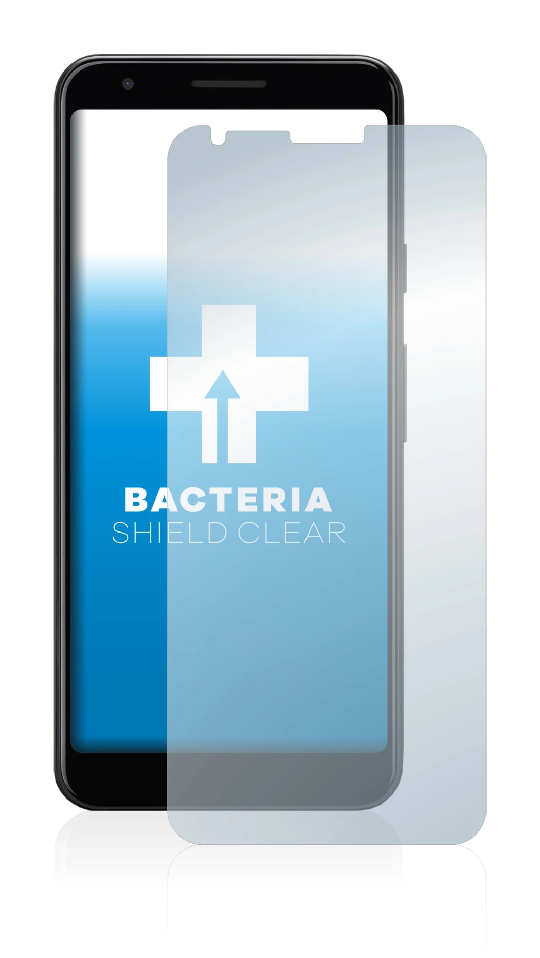 Image of the device Google Pixel 3a XL with a wide variety of screen protectors.