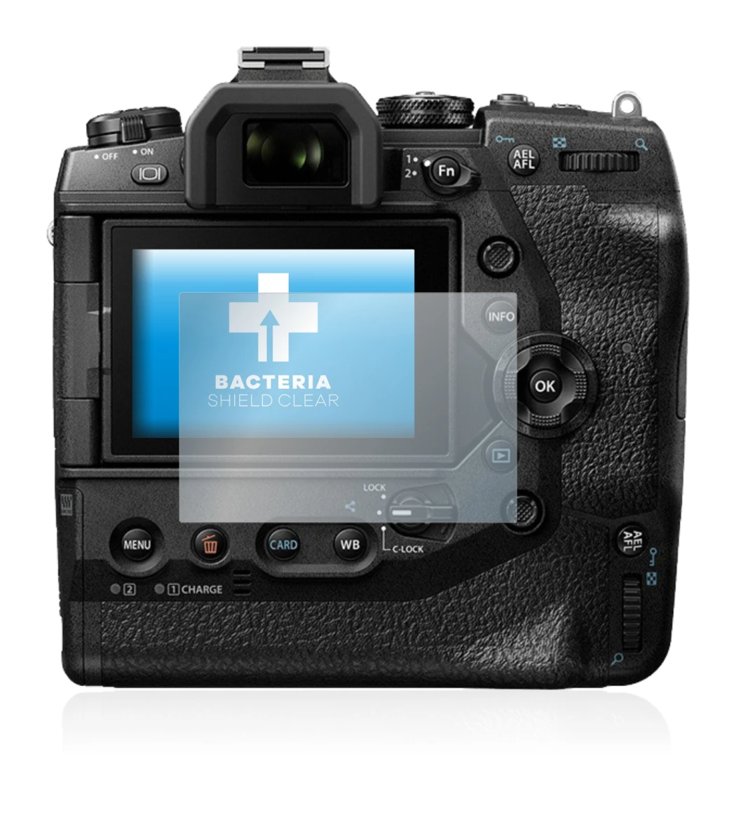 Image of the device Olympus OM-D E-M1X with a wide variety of screen protectors.