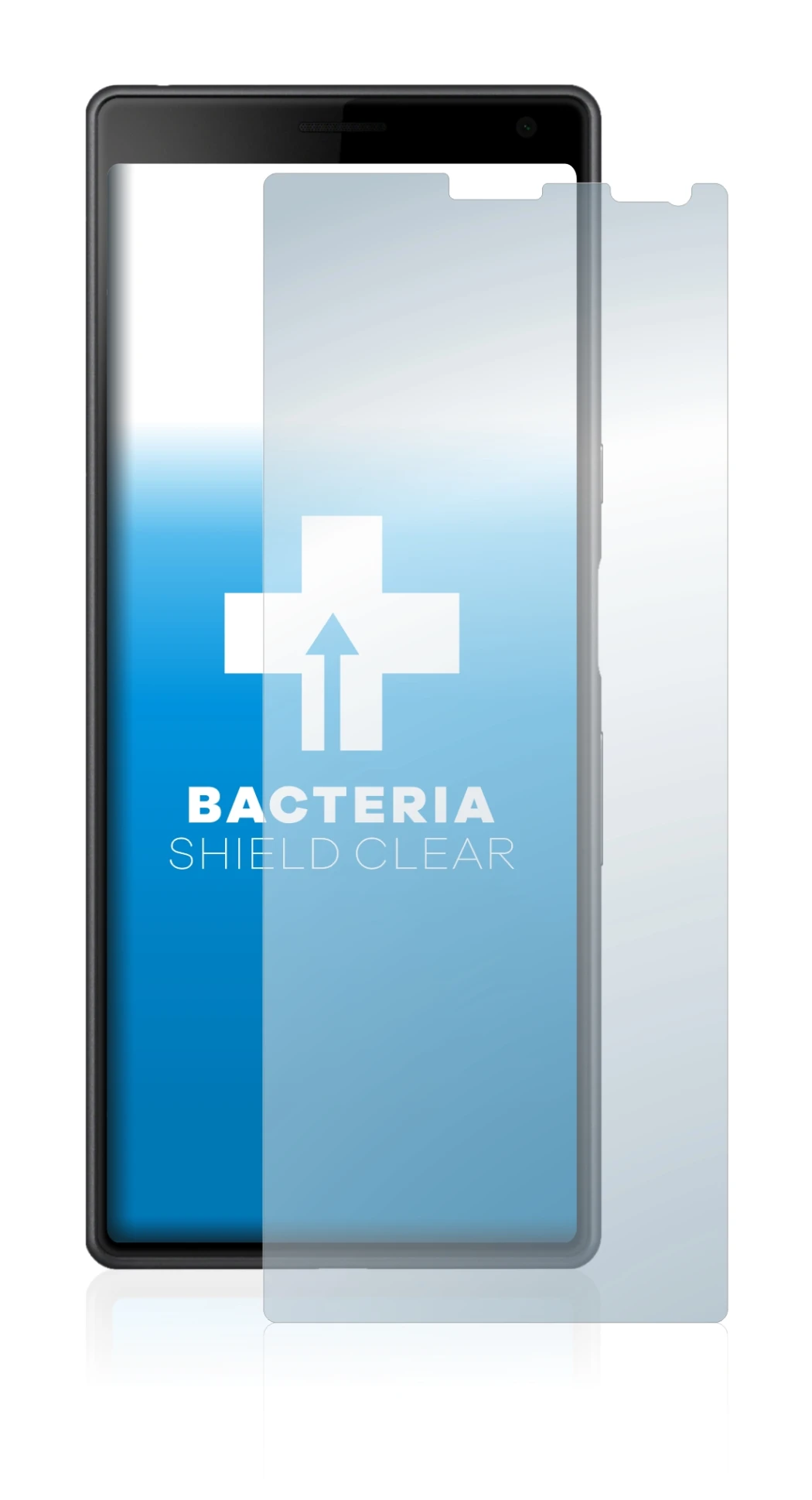 Image of the device Sony Xperia 10 with a wide variety of screen protectors.