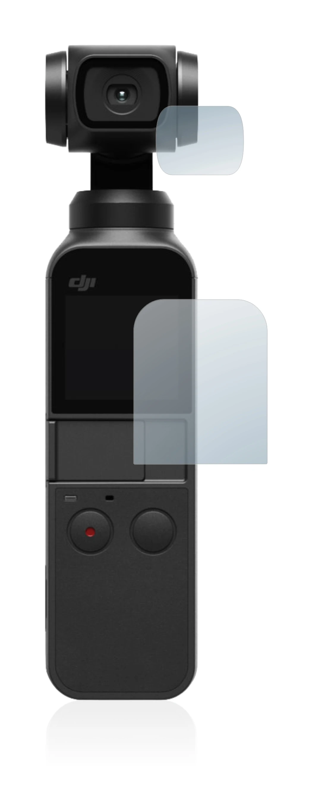 Image of the device DJI Osmo Pocket (Display + Lens) with a wide variety of screen protectors.
