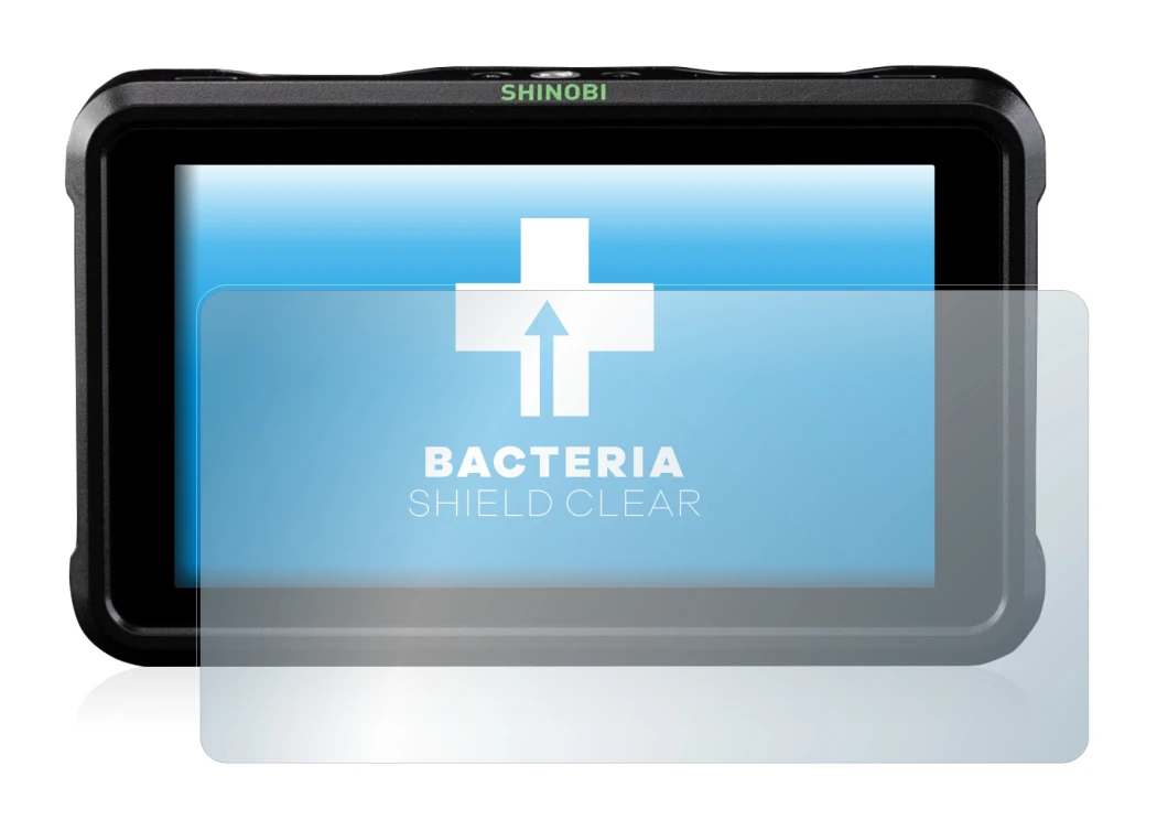Image of the device Atomos Shinobi with a wide variety of screen protectors.