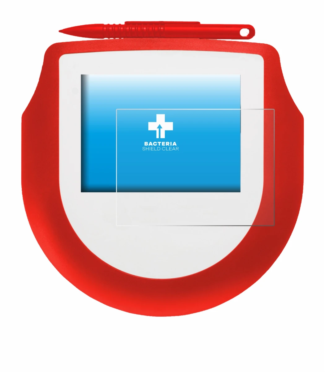 Image of the device Signotec Signature Pad Omega NFC with a wide variety of screen protectors.