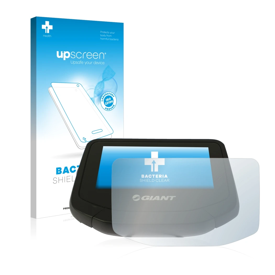 Front side of a product packaging with the brand logo upscreen. Next to it is the device Giant RideControl Evo shown with the