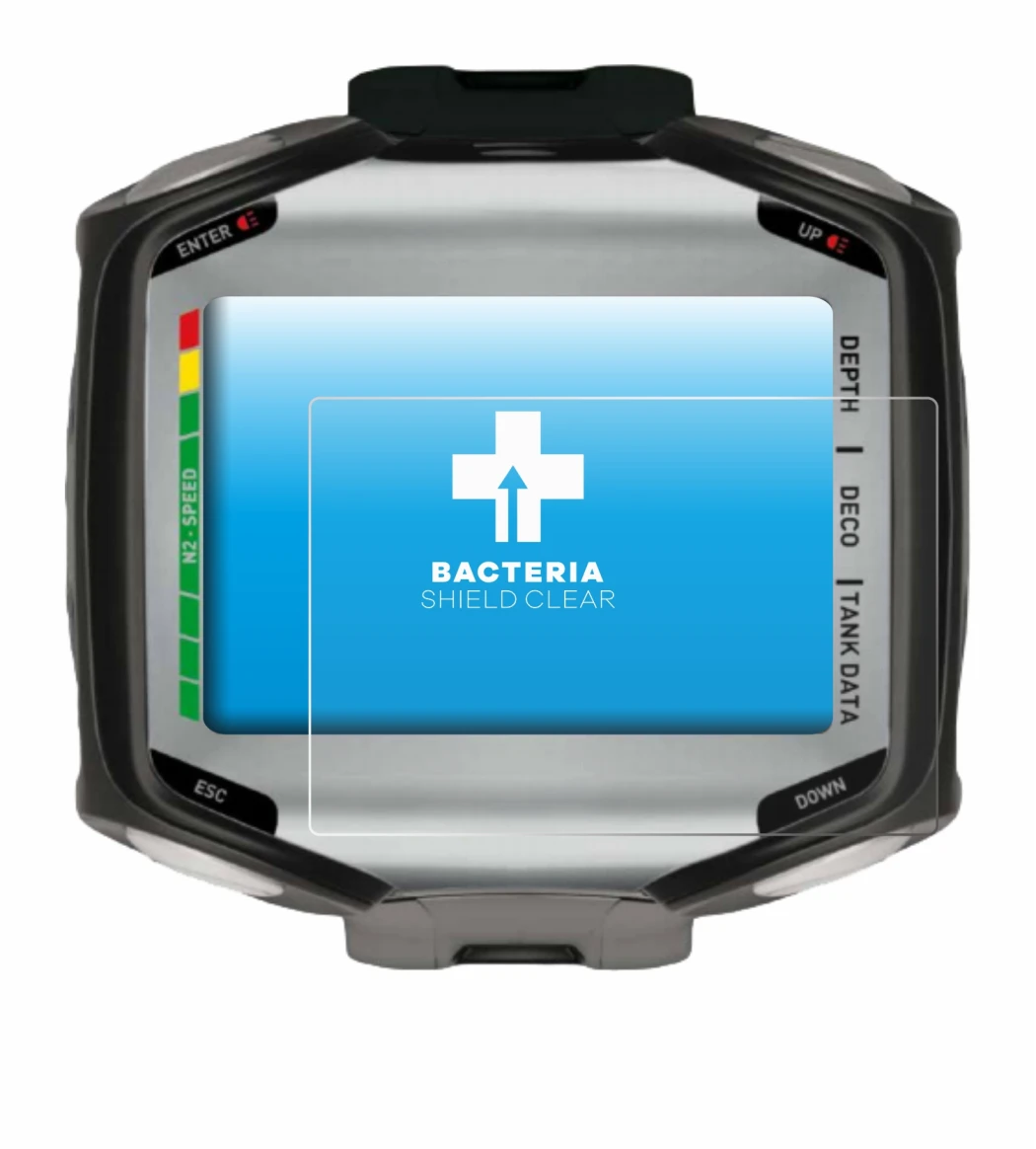 Image of the device Mares Quad with a wide variety of screen protectors.