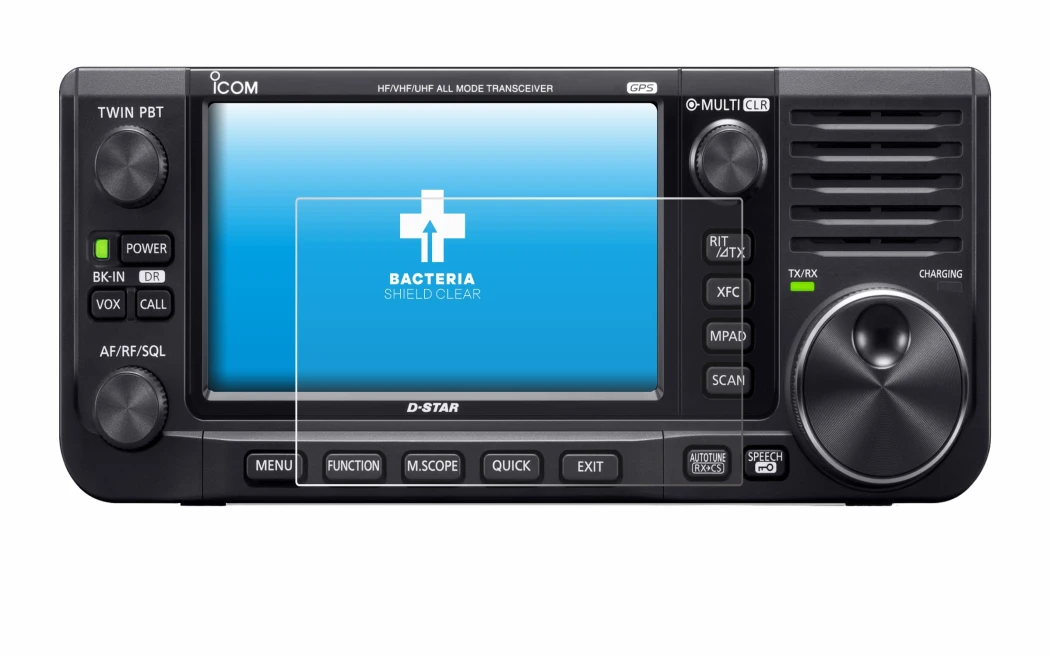 Image of the device Icom IC-705 with a wide variety of screen protectors.