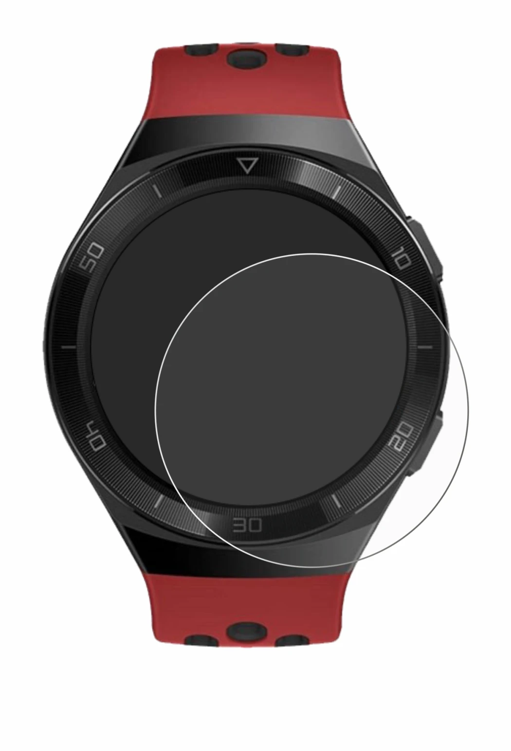 Image of the device Huawei Watch GT 2e with a wide variety of screen protectors.