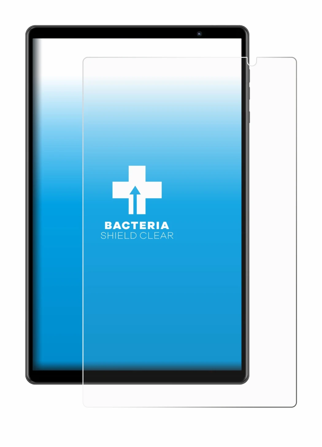 Image of the device Teclast P10S with a wide variety of screen protectors.