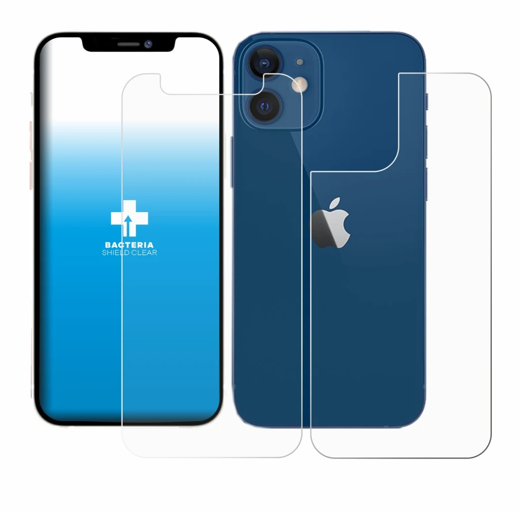 Image of the device Apple iPhone 12 mini (Front+Back) with a wide variety of screen protectors.