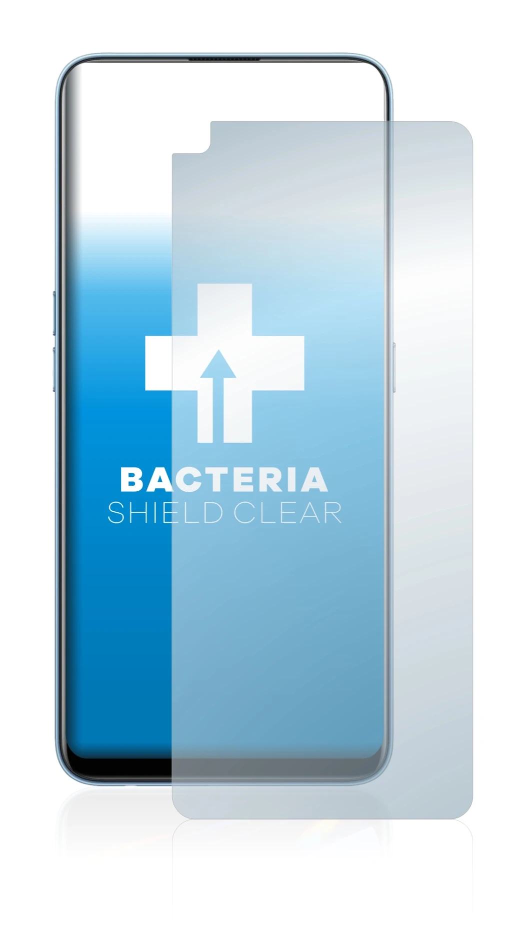 Image of the device realme 7 Pro with a wide variety of screen protectors.