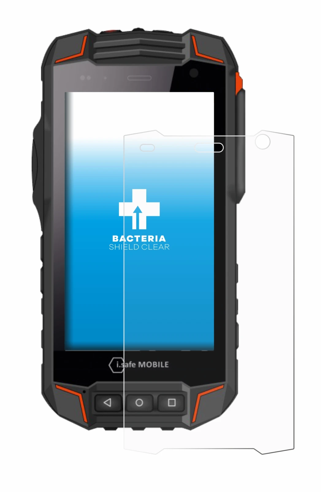 Image of the device i.safe MOBILE IS530.1 with a wide variety of screen protectors.