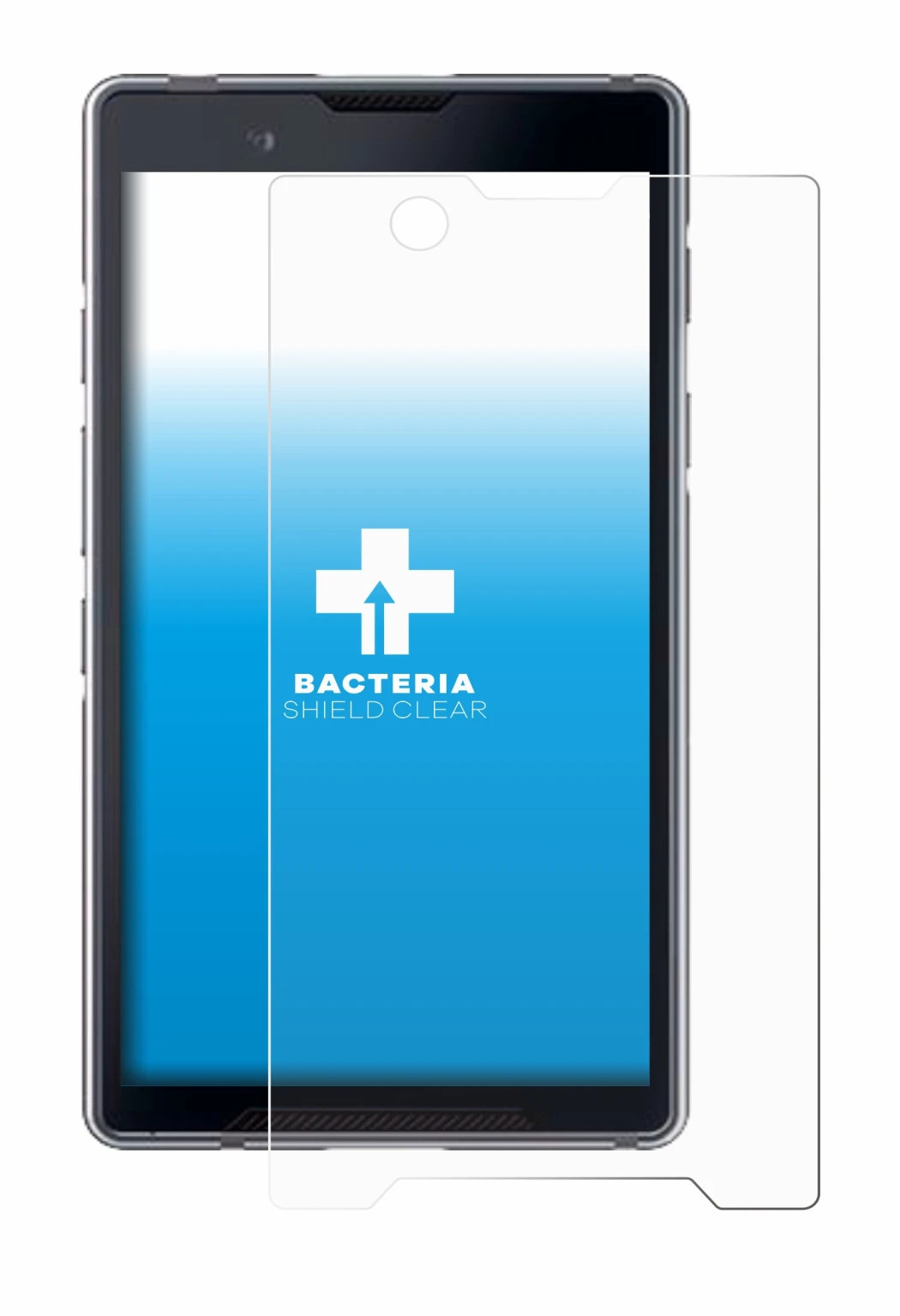 Image of the device Bittium Tough Mobile 2 with a wide variety of screen protectors.