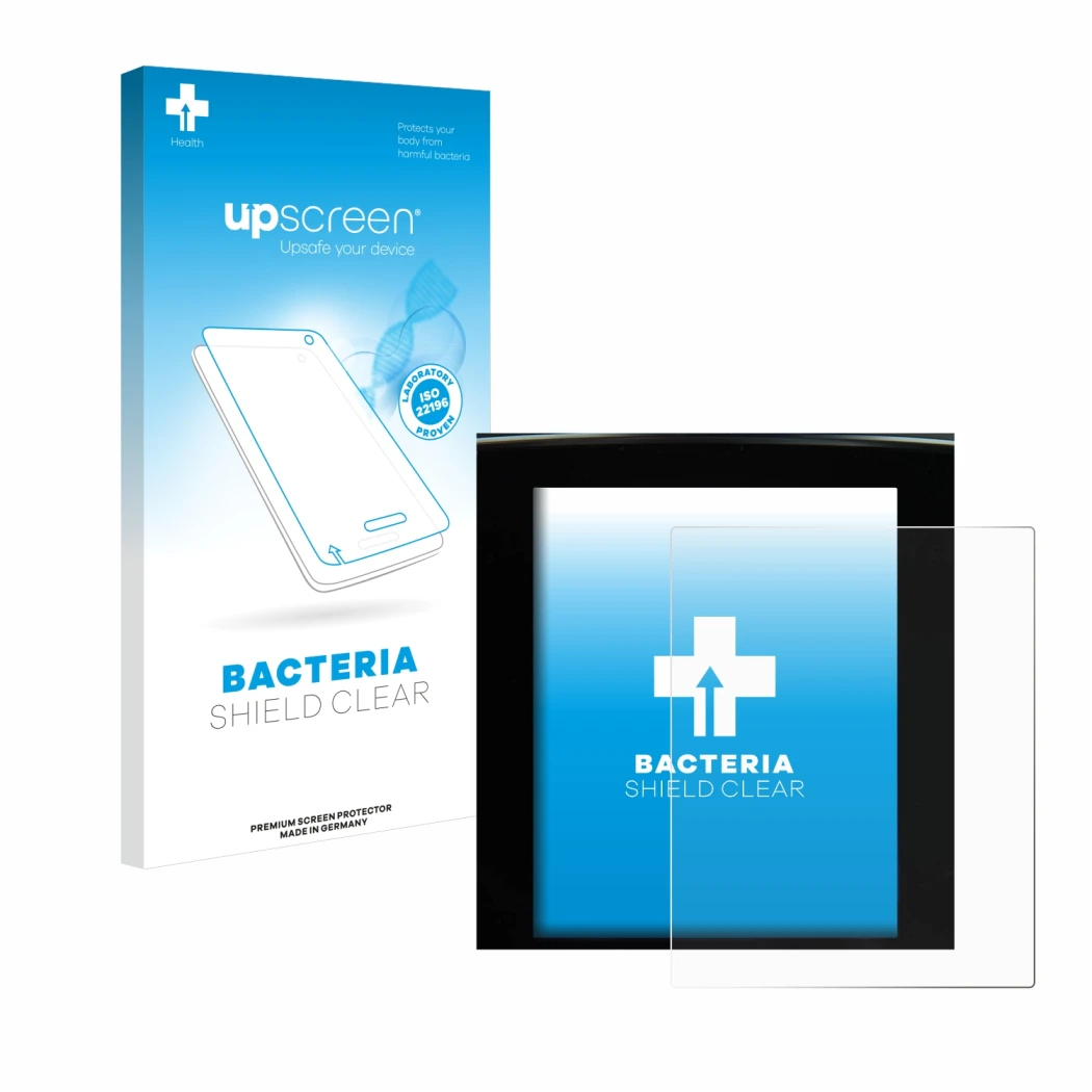 Front side of a product packaging with the brand logo upscreen. Next to it is the device Renault Megane 4 2020 Multimedia Easy