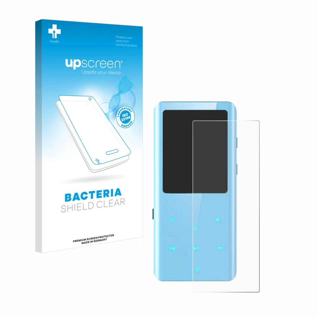 Front side of a product packaging with the brand logo upscreen. Next to it is the device AGPtek A19X shown with the correspond