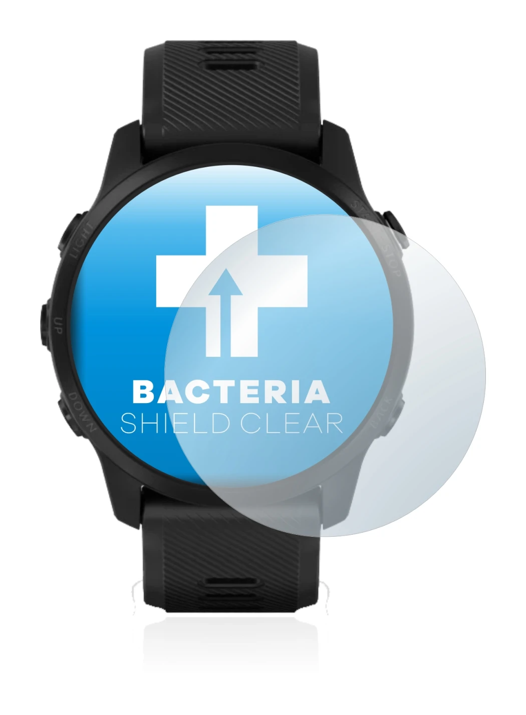 Image of the device Garmin Forerunner 945 LTE with a wide variety of screen protectors.