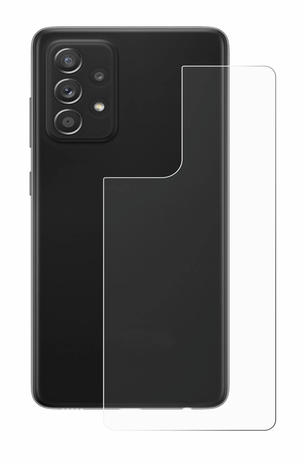 Image of the device Samsung Galaxy A52s 5G (Back) with a wide variety of screen protectors.