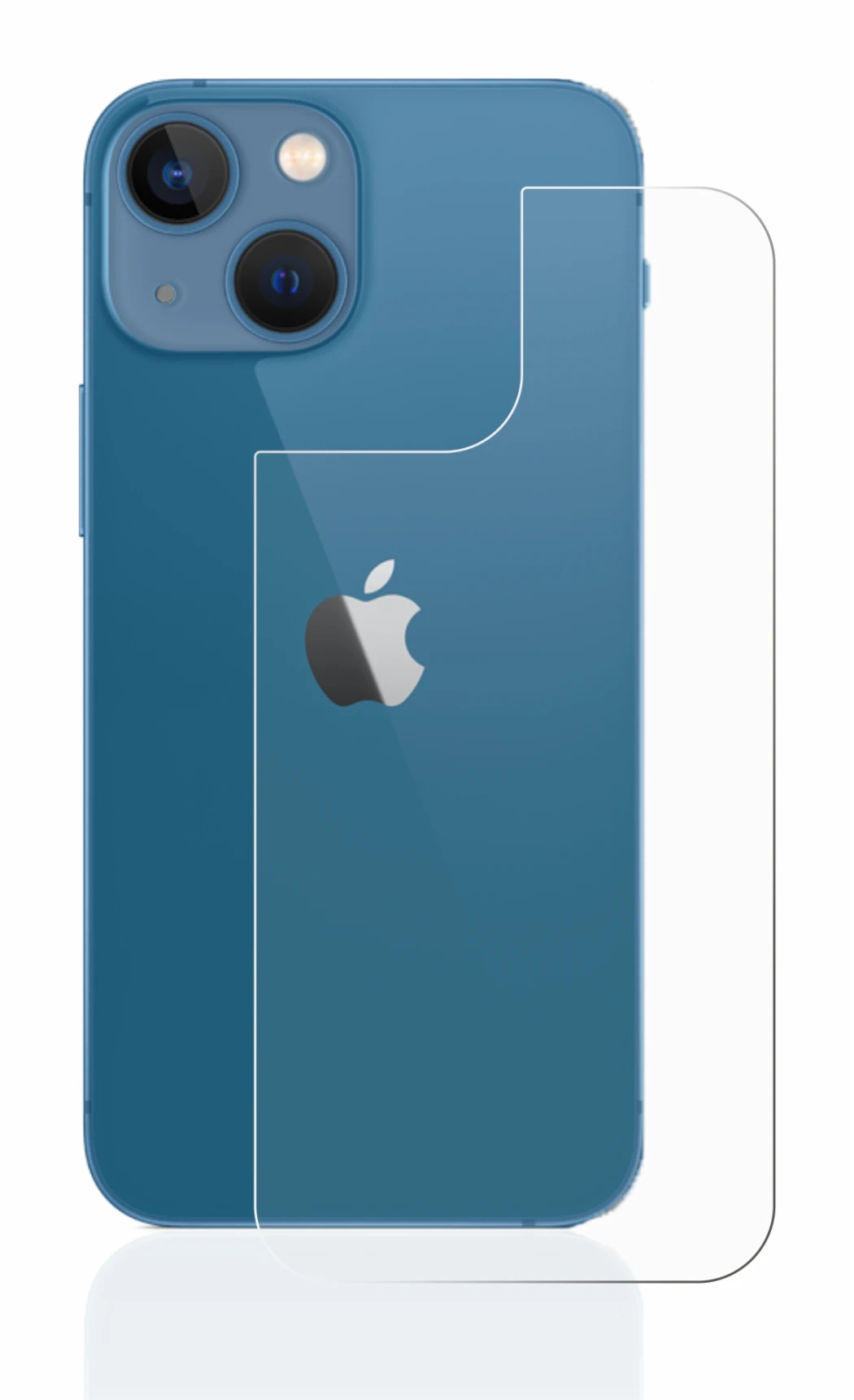 Image of the device Apple iPhone 13 mini (Back) with a wide variety of screen protectors.