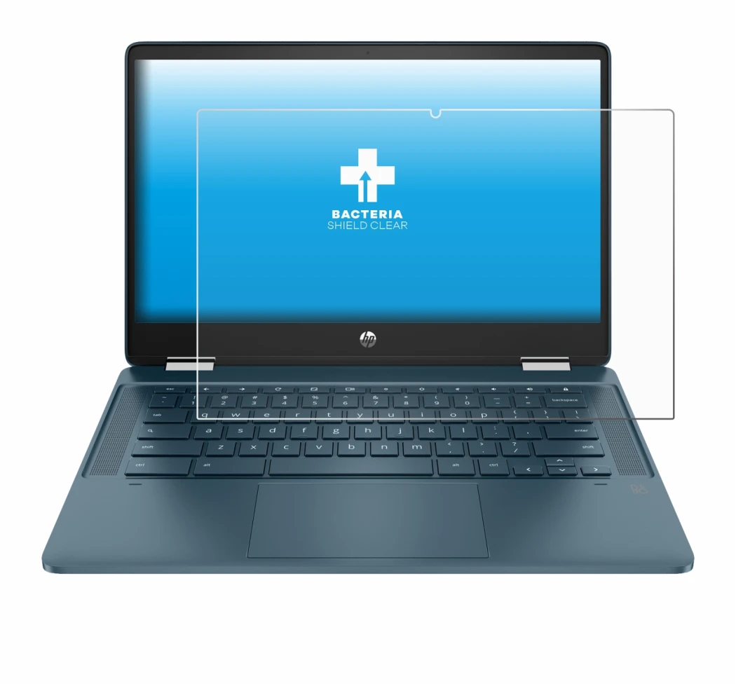 Image of the device HP Chromebook x360 (14b-cbX) with a wide variety of screen protectors.