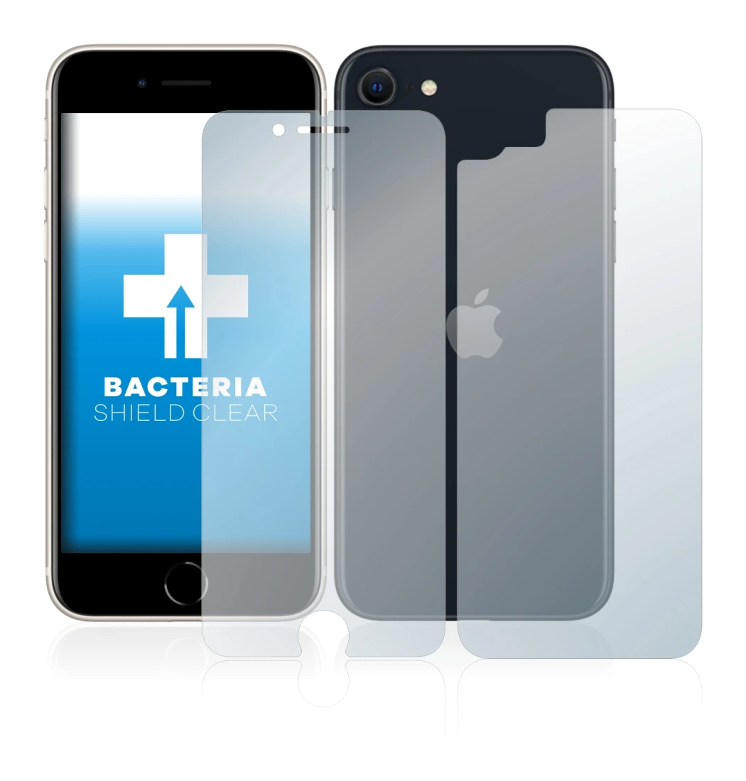 Image of the device Apple iPhone SE 3 2022 (Front+Back) with a wide variety of screen protectors.