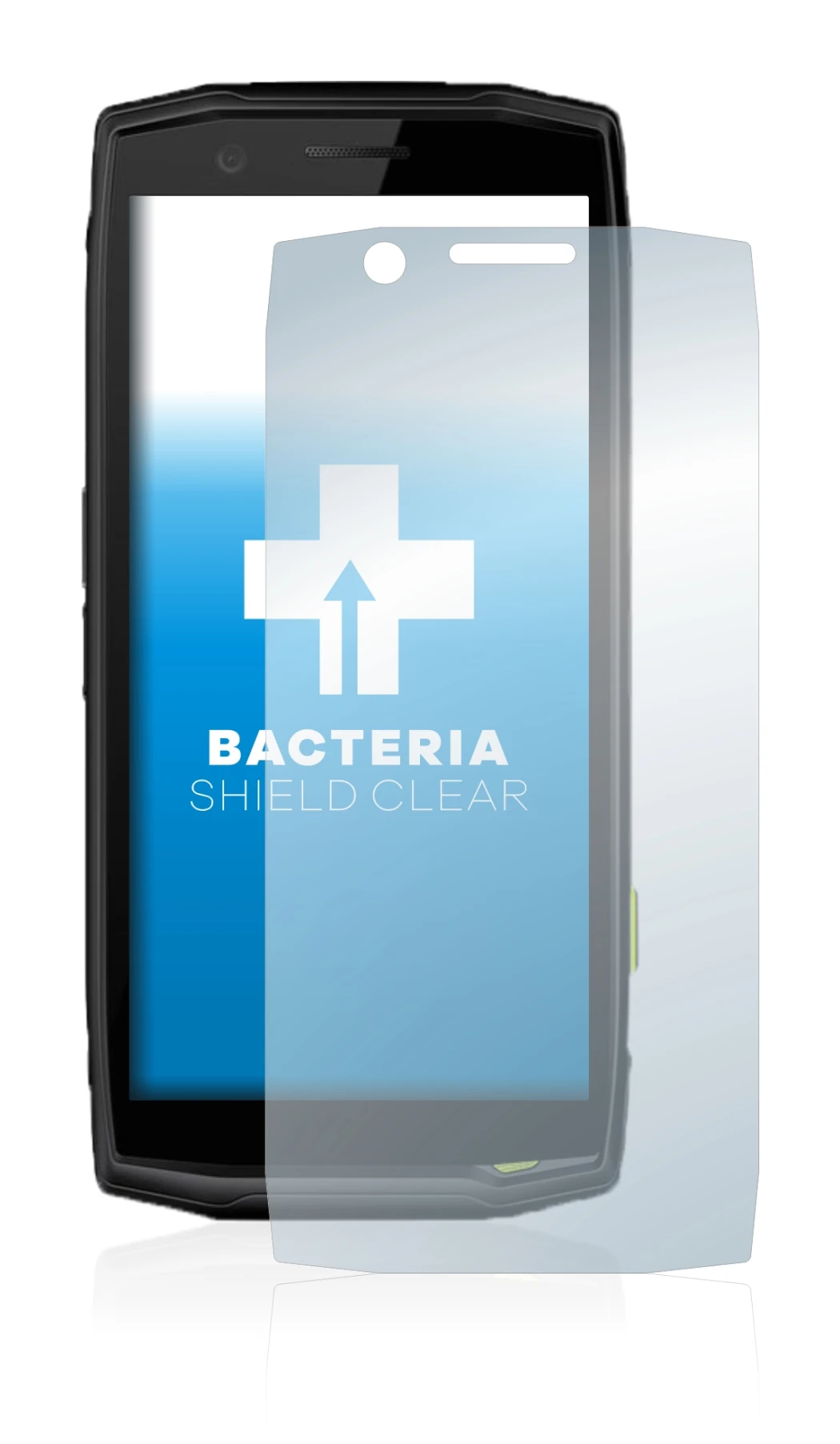 Image of the device Crosscall Action-X5 with a wide variety of screen protectors.
