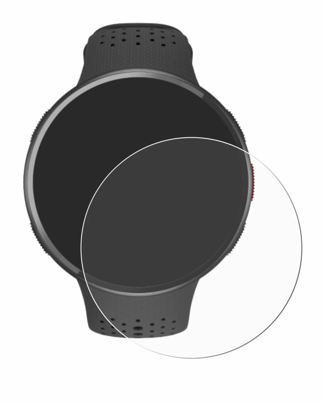 Image of the device Polar Pacer Pro with a wide variety of screen protectors.