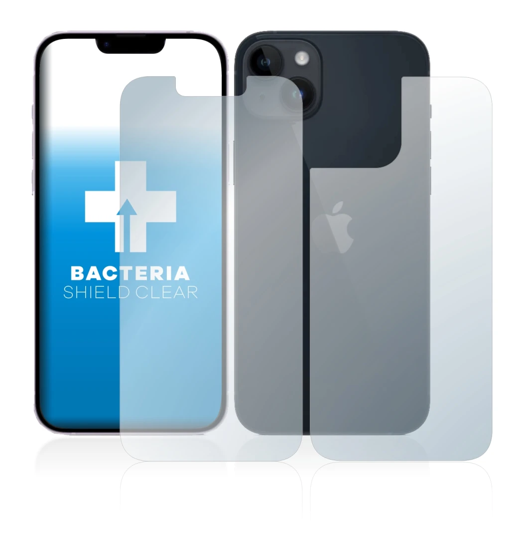 Image of the device Apple iPhone 14 (Front+Back) with a wide variety of screen protectors.