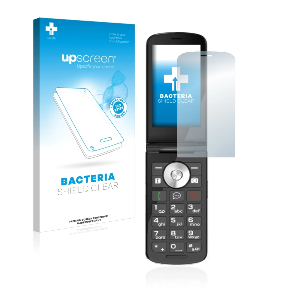 Front side of a product packaging with the brand logo upscreen. Next to it is the device Emporia TOUCHsmart.2 shown with the c
