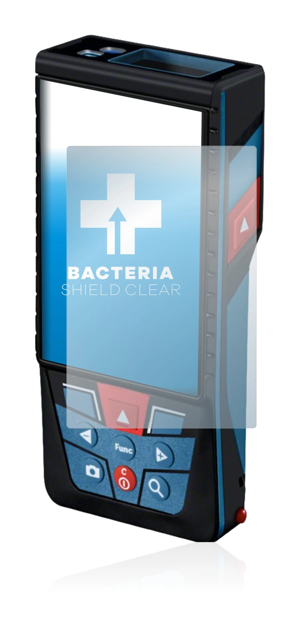 Image of the device Bosch GLM 150-27c with a wide variety of screen protectors.
