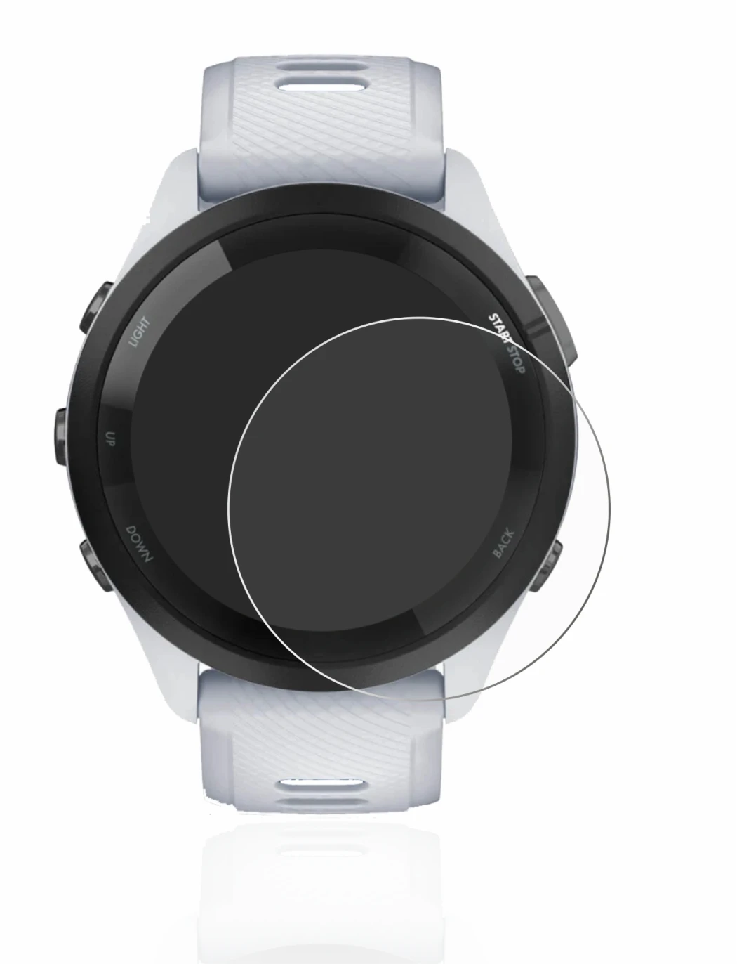 Image of the device Garmin Forerunner 265 (46 mm) with a wide variety of screen protectors.