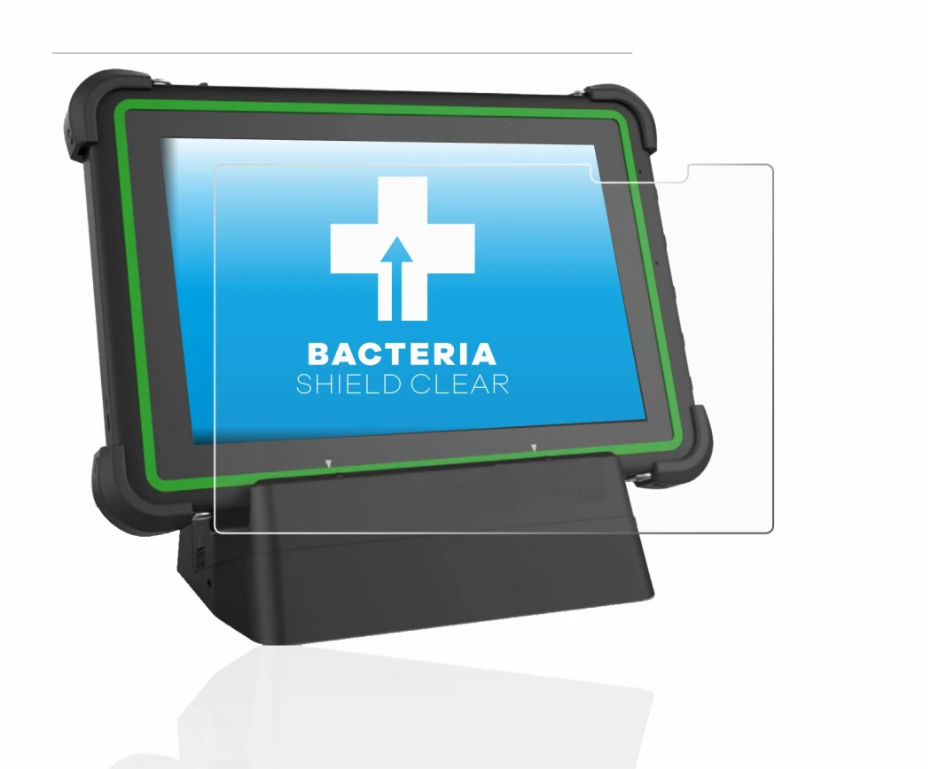 Image of the device Hella Gutmann Mega Macs X (tablet) with a wide variety of screen protectors.