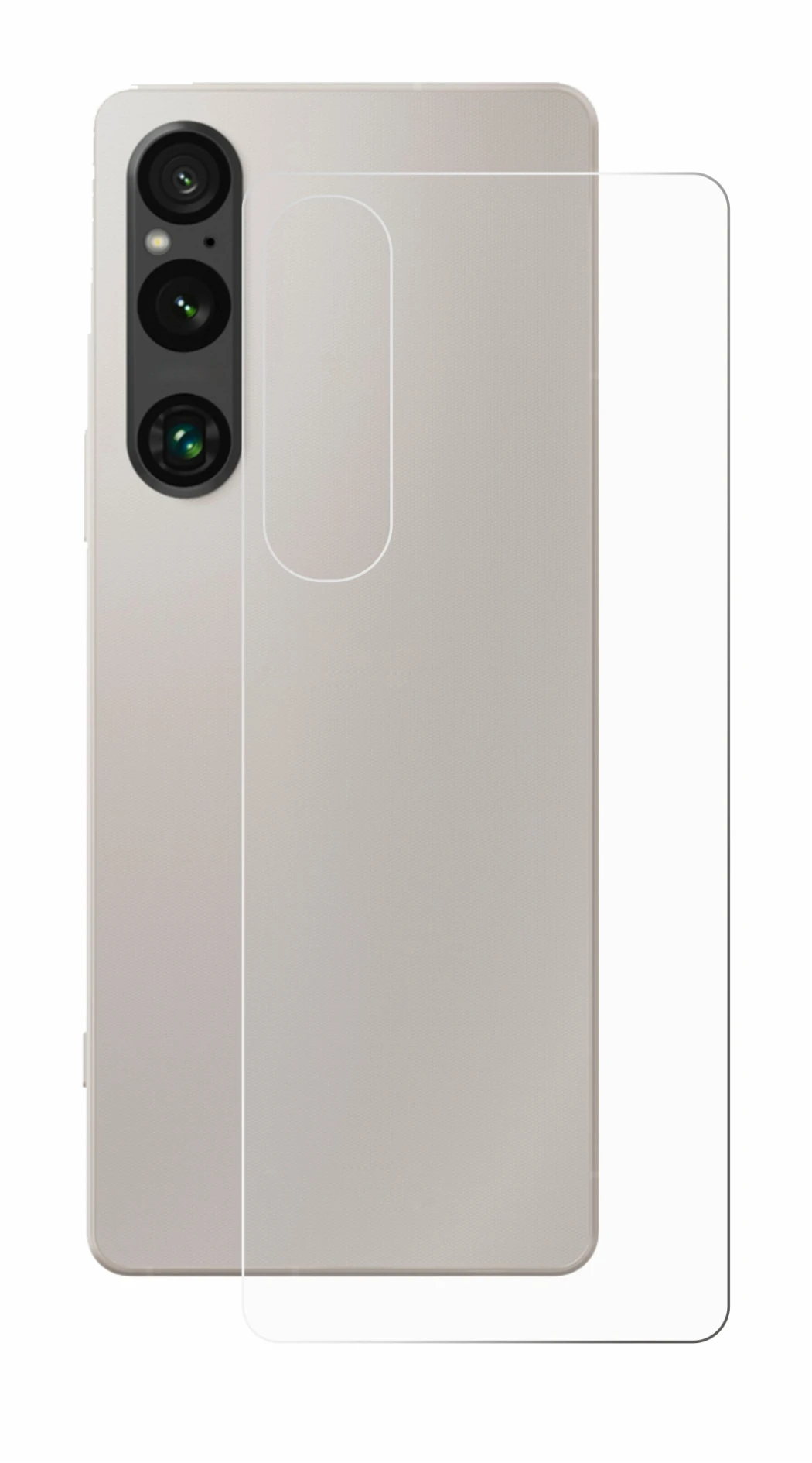 Image of the device Sony Xperia 1 V (Back) with a wide variety of screen protectors.