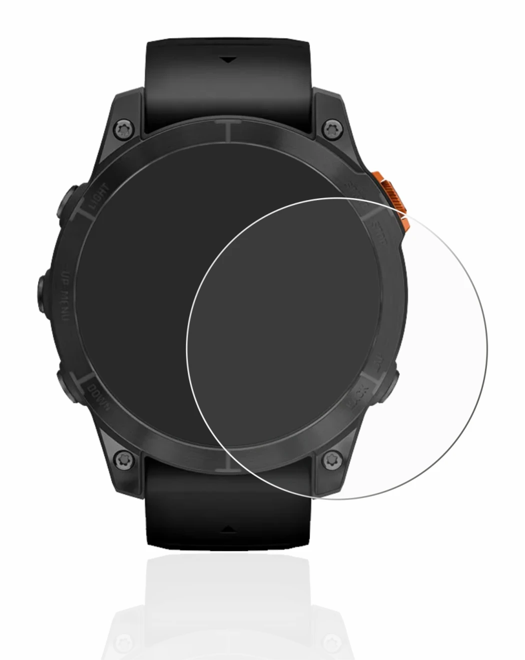Image of the device Garmin Fenix 7 Pro Solar (47 mm) with a wide variety of screen protectors.