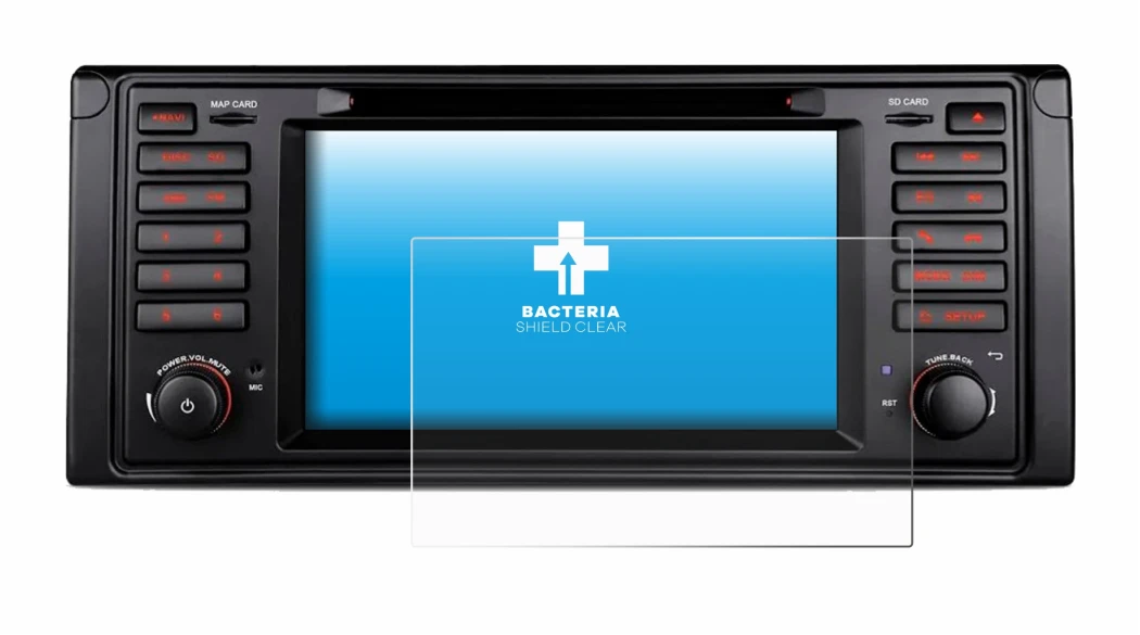 Image of the device Xtrons IQ7039B with a wide variety of screen protectors.