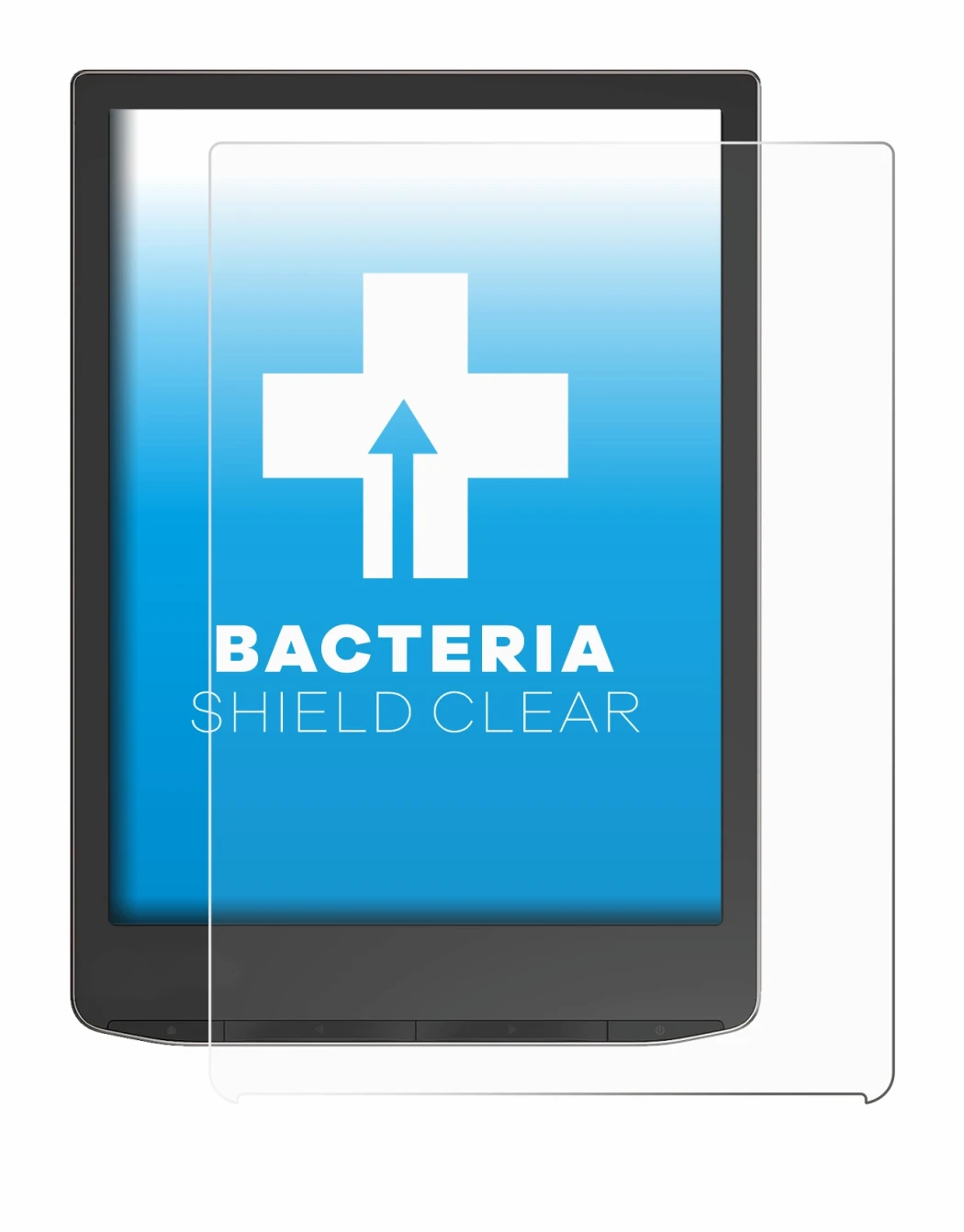 Image of the device PocketBook InkPad 4 with a wide variety of screen protectors.