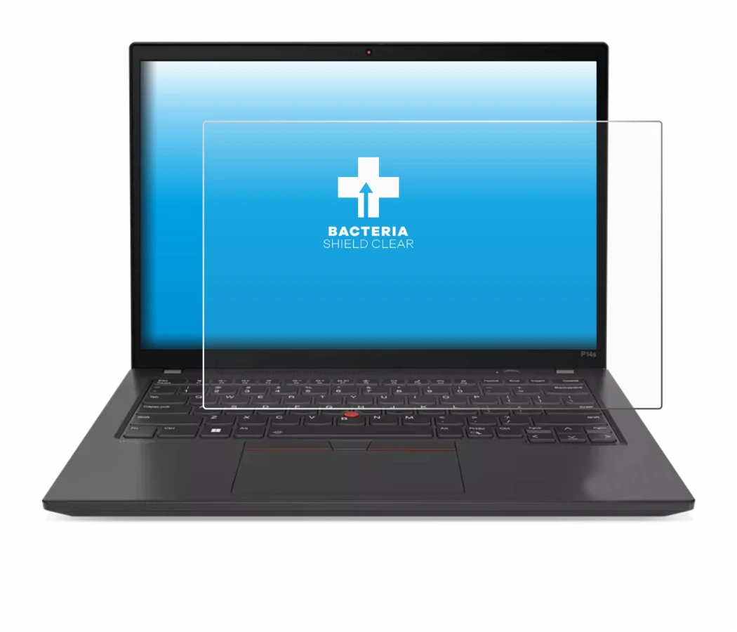 Image of the device Lenovo ThinkPad P14s Gen 4 with a wide variety of screen protectors.
