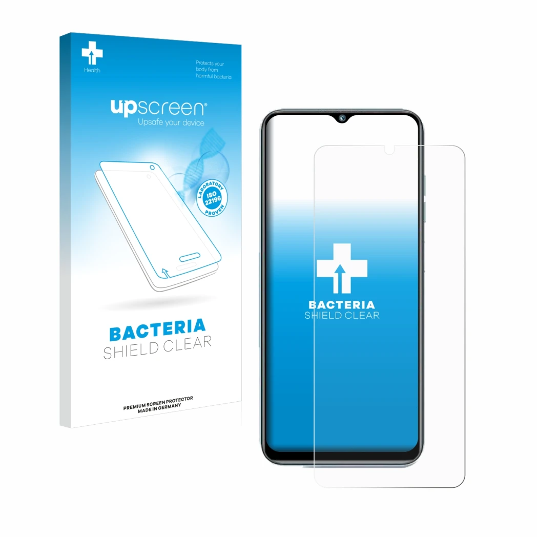 Front side of a product packaging with the brand logo upscreen. Next to it is the device Oukitel C35 shown with the correspond