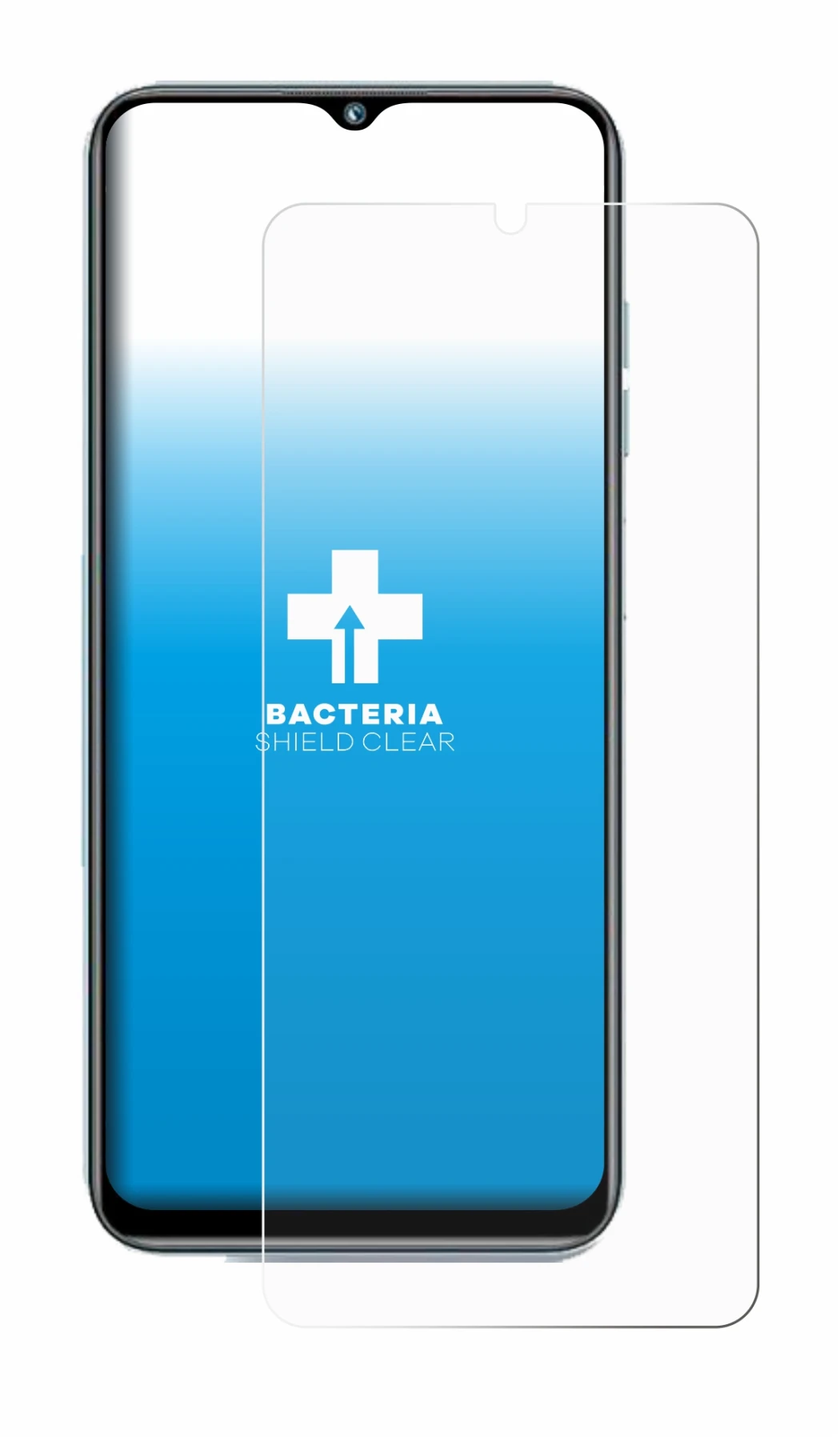 Image of the device Oukitel C35 with a wide variety of screen protectors.