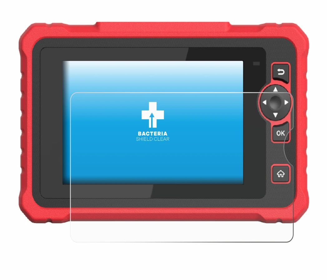 Image of the device Launch CRP 359 with a wide variety of screen protectors.