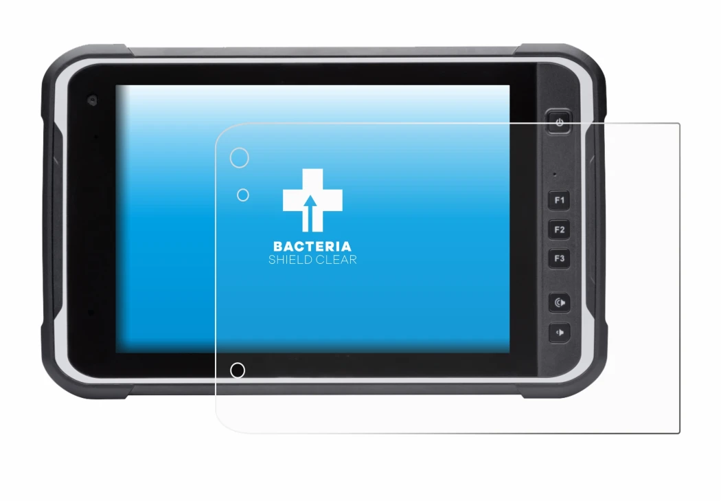 Image of the device Handheld Algiz RT8 with a wide variety of screen protectors.