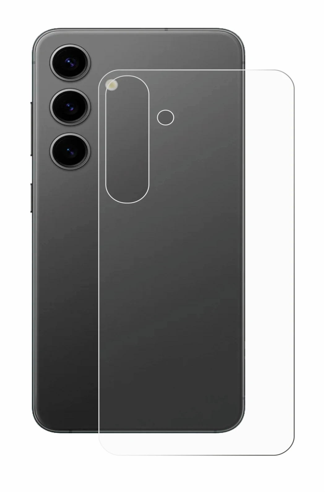 Image of the device Samsung Galaxy S24 Plus (Back) with a wide variety of screen protectors.