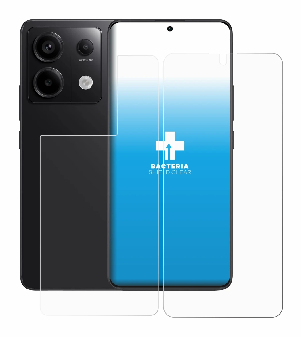 Image of the device Xiaomi Redmi Note 13 Pro 5G (Front+Back) with a wide variety of screen protectors.