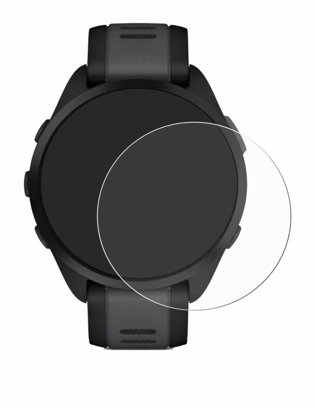 Image of the device Garmin Forerunner 165 with a wide variety of screen protectors.
