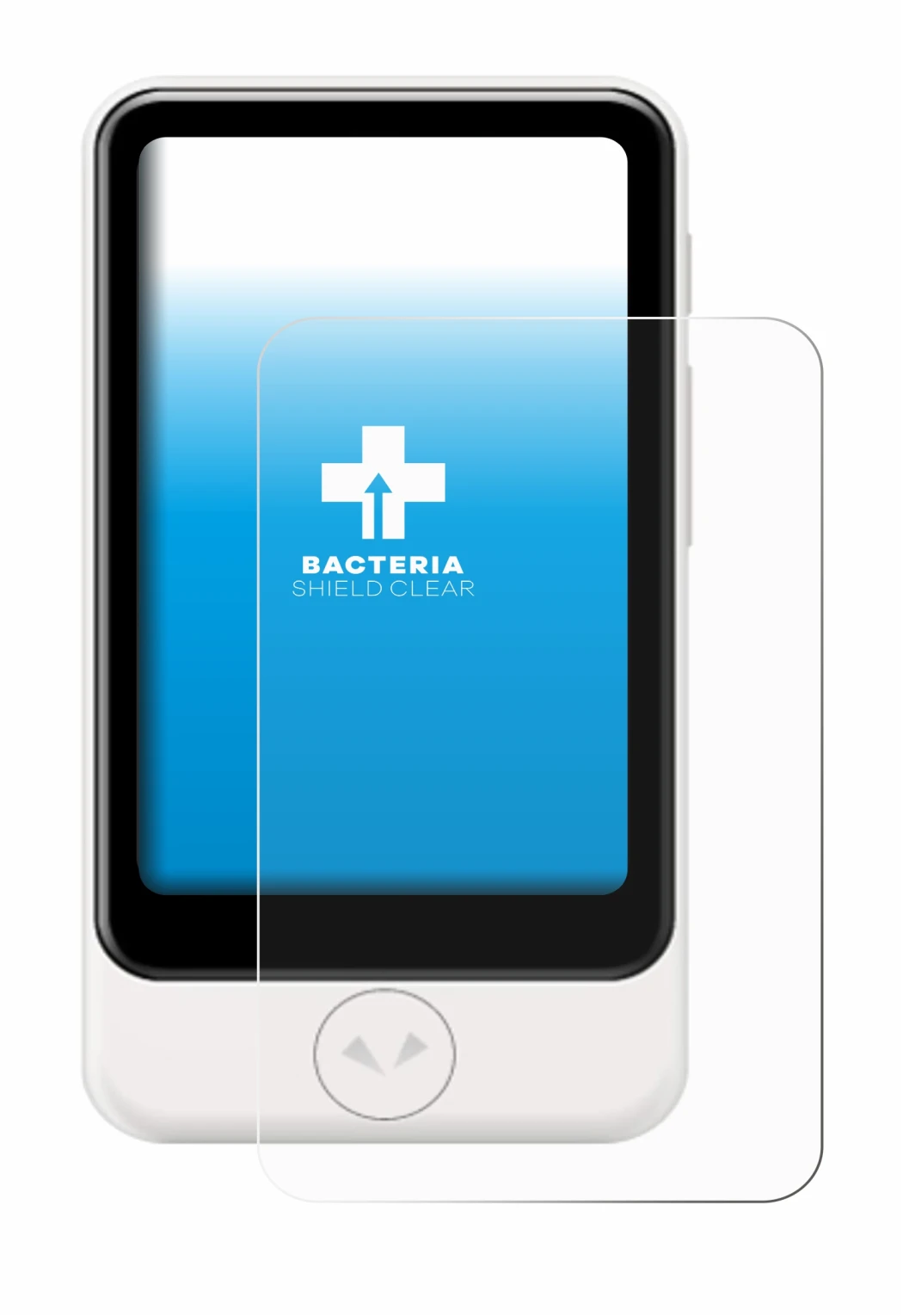 Image of the device Pocketalk Plus with a wide variety of screen protectors.