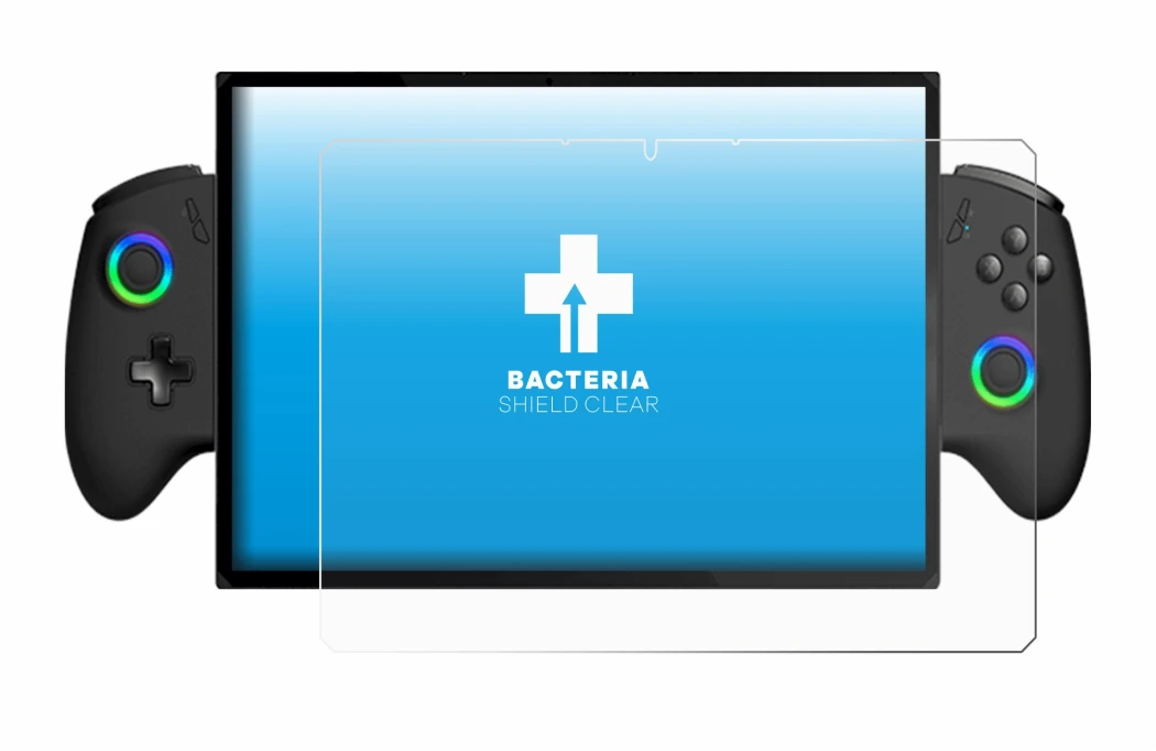 Image of the device OneXPlayer X1 with a wide variety of screen protectors.
